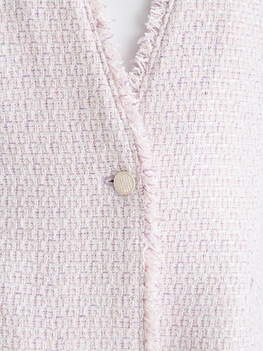 CELFORD「フレアペプラムツイードジレ」|ダウンベスト・ベスト|