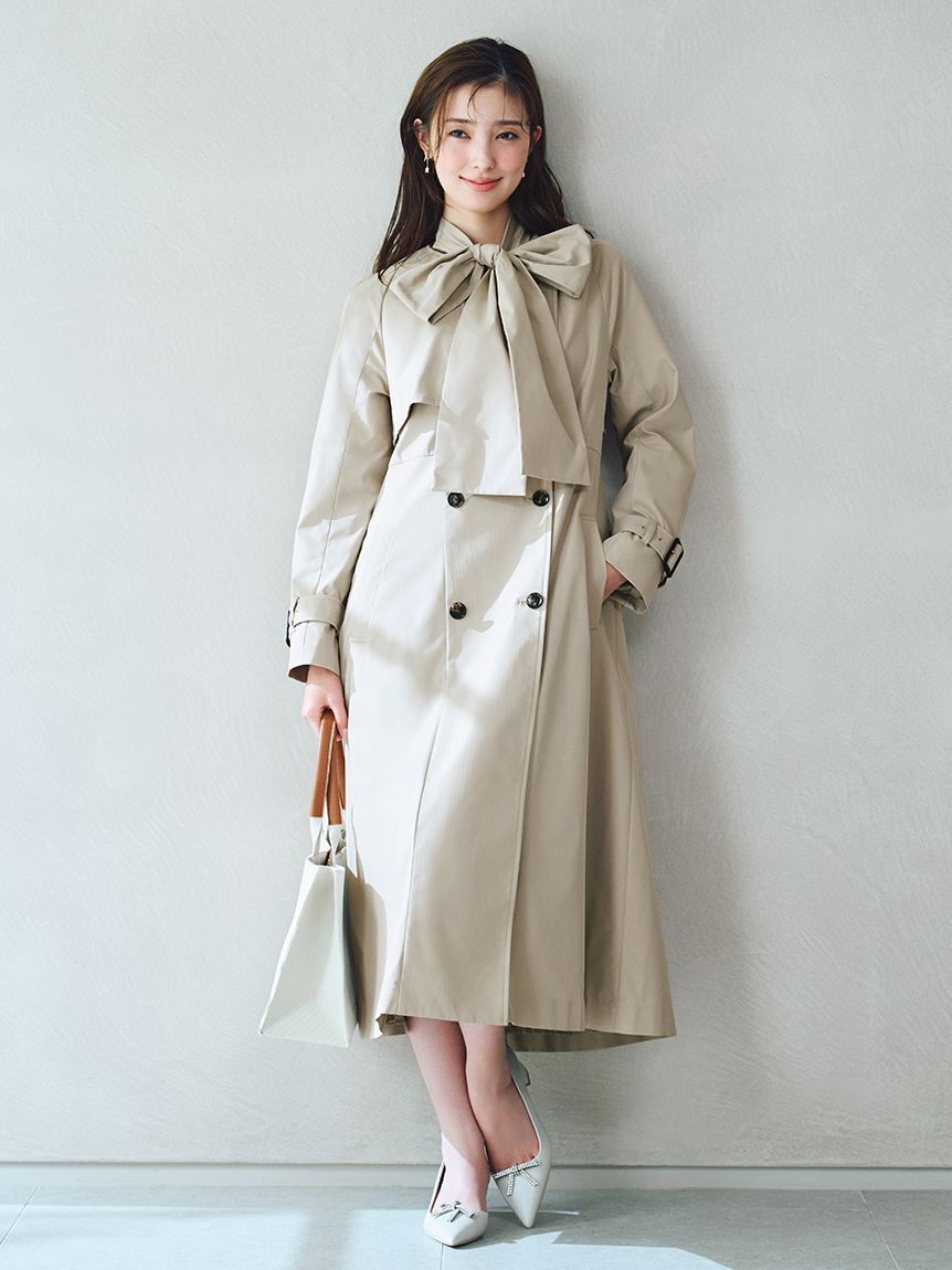 CELFORD「【撥水】リボン付きトレンチコート」|トレンチコート|BEG
