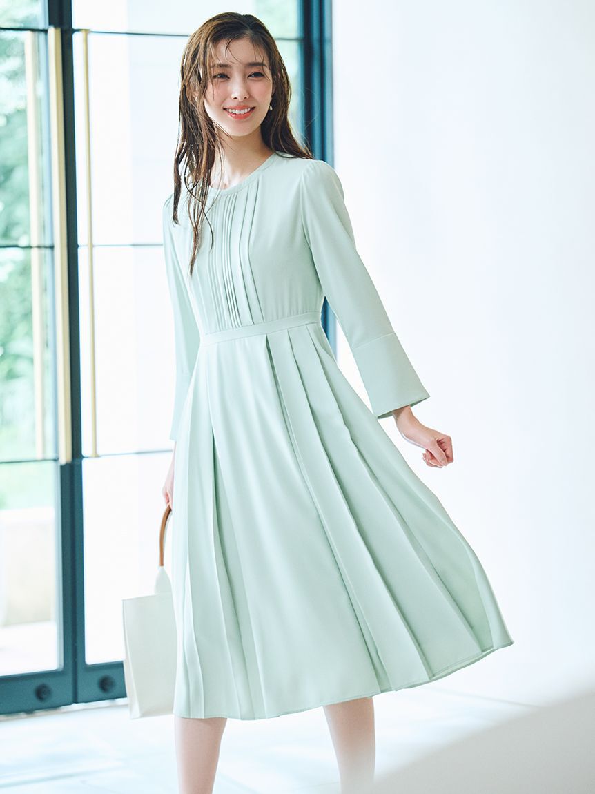 CELFORD「ピコ刺繍ボウタイワンピース」|ワンピース|