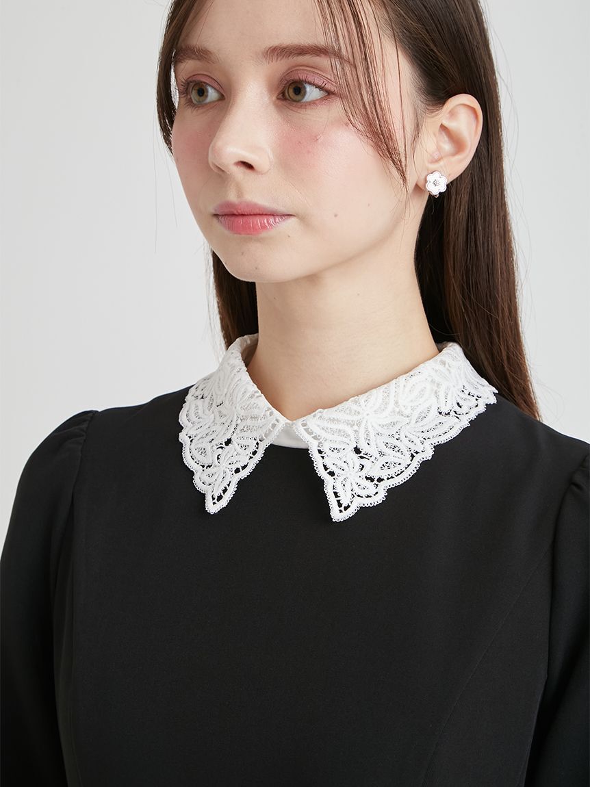 CELFORD「【洗える】刺繍レース付きマーメイドワンピース」|ワンピース|