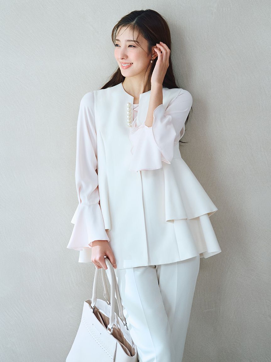 CELFORD「【洗える】ペプラムパールジレ」|ダウンベスト・ベスト|IVR