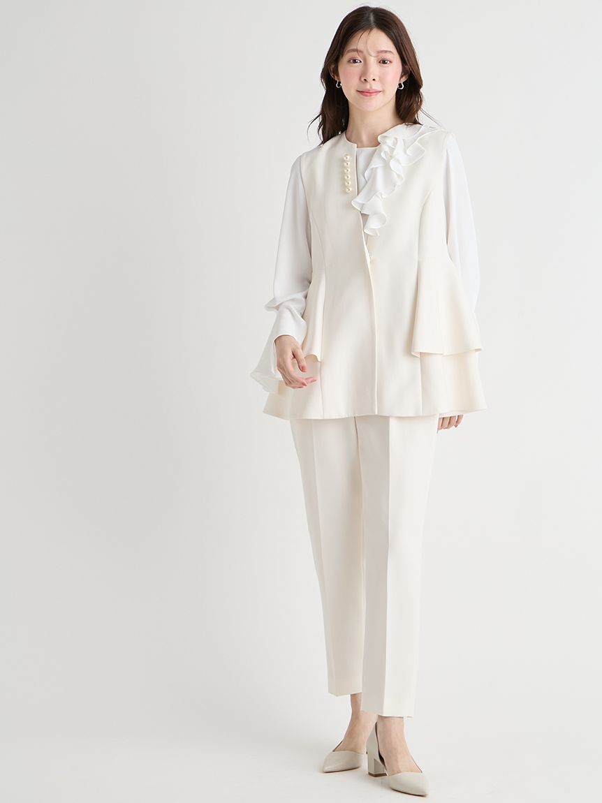 CELFORD「【洗える】ペプラムパールジレ」|ダウンベスト・ベスト|