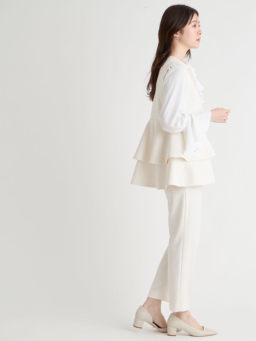 CELFORD「【洗える】ペプラムパールジレ」|ダウンベスト・ベスト|