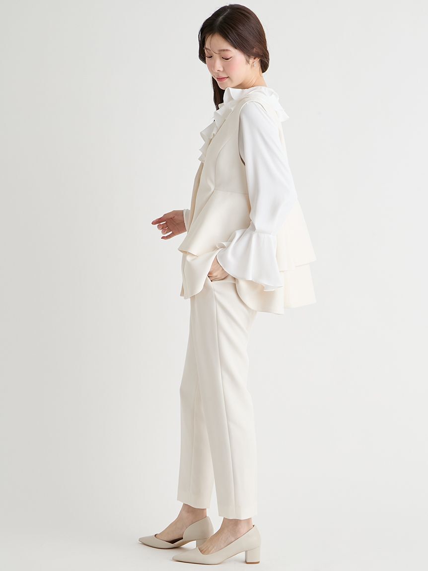 CELFORD「【洗える】ペプラムパールジレ」|ダウンベスト・ベスト|