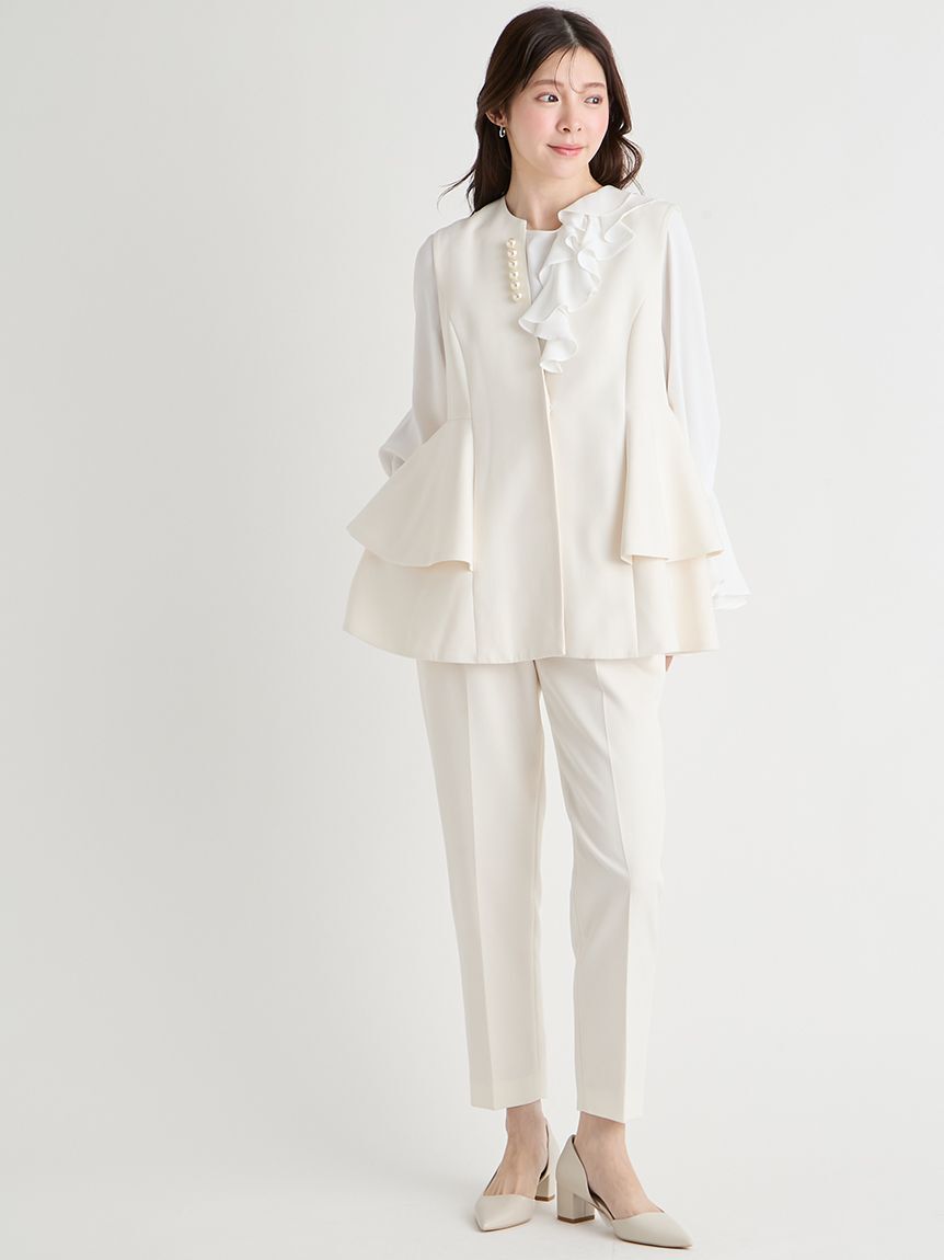 CELFORD「【洗える】ペプラムパールジレ」|ダウンベスト・ベスト|