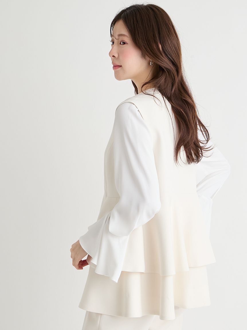 CELFORD「【洗える】ペプラムパールジレ」|ダウンベスト・ベスト|