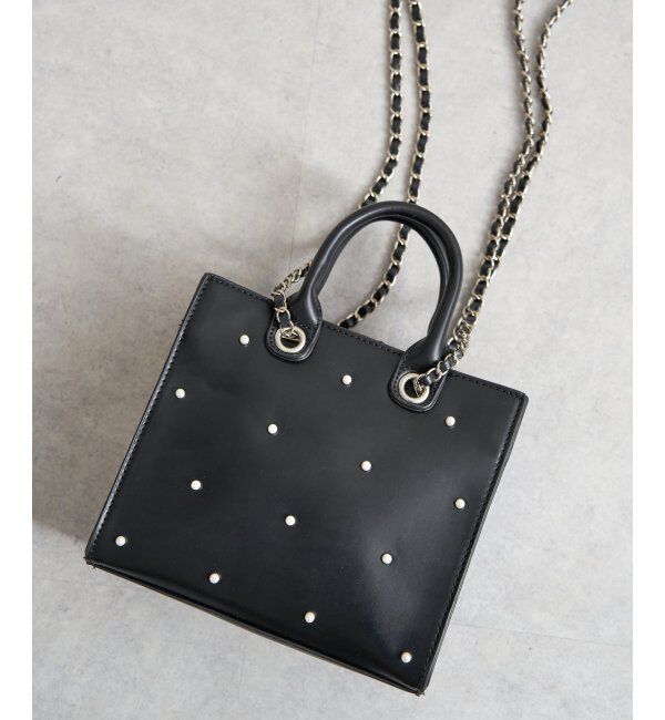 VENCE share style「パール2WAYトートバッグ」|その他|ブラック