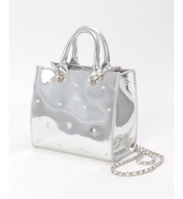 VENCE share style「パール2WAYトートバッグ」|その他|シルバー