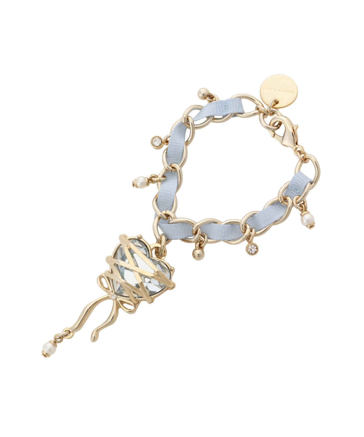 Samantha Thavasa「リボンハートバッグチャーム」|チャーム・キーホルダー|ライトブルー