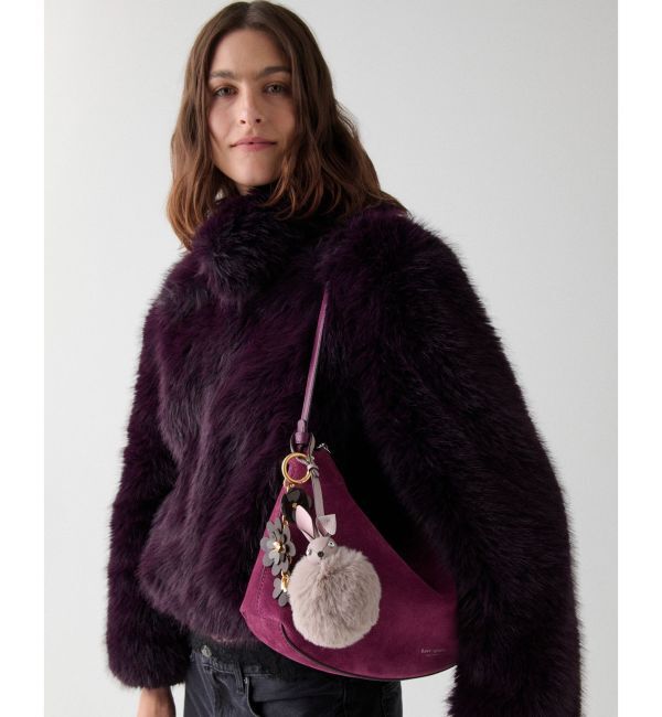 kate spade new york「3D フェイクファー バニー バッグ チャーム」|チャーム・キーホルダー|