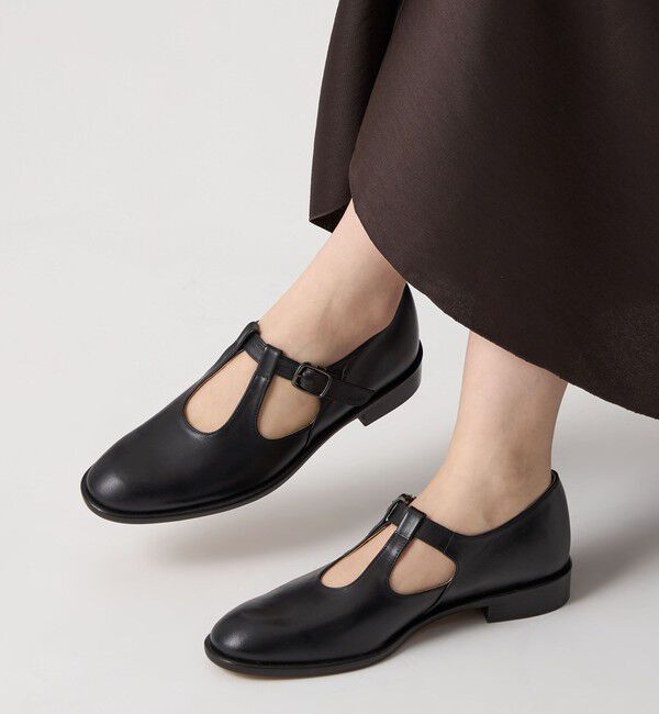 ODETTE E ODILE「ダブルTストラップ フラット25&uarr;」|ローファー|