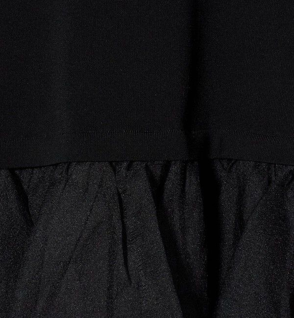 UNITED ARROWS「オーガンジー フリルコンビ ニット ‐ウォッシャブル‐」|ニット・セーター|