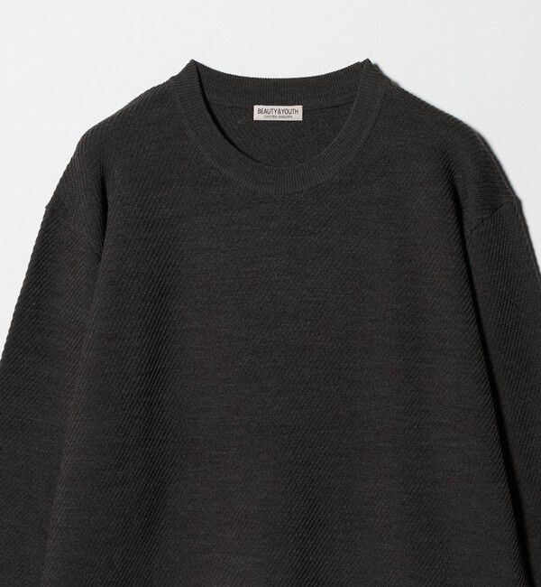 BEAUTY&YOUTH UNITED ARROWS「ウォッシャブルウール ツイル クルーネック ニット 手洗い可能」|ニット・セーター|
