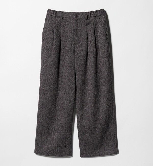 BEAUTY&YOUTH UNITED ARROWS「【WEB限定】裏起毛ヘリンボーン タックワイドパンツ ウォッシャブル」|チノ|