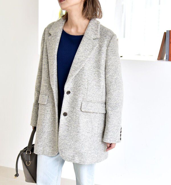 quaranciel「quaranciel: スライバー オーバー テーラード ジャケット コート」|その他|グレー