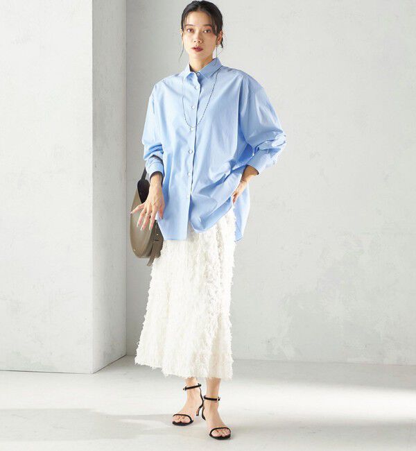 SHIPS for women「〈手洗い可能〉シアー カット ジャカード フレア スカート（セレモニー対応可）」|スカート|