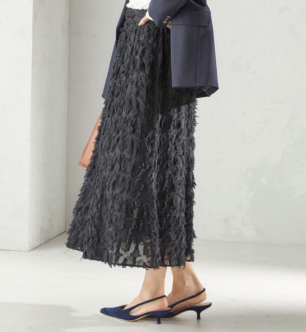 SHIPS for women「〈手洗い可能〉シアー カット ジャカード フレア スカート（セレモニー対応可）」|スカート|