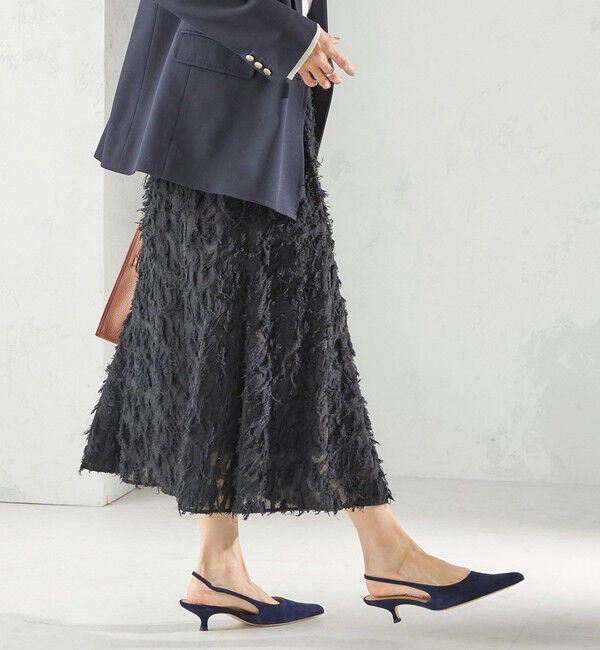 SHIPS for women「〈手洗い可能〉シアー カット ジャカード フレア スカート（セレモニー対応可）」|スカート|