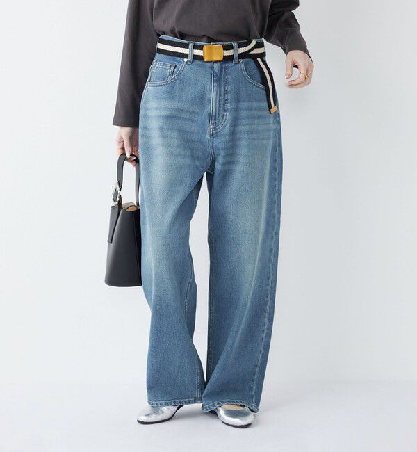 SHIPS Colors 「《予約》SHIPS Colors:〈洗濯機可能〉アマヨリ ワイド ルーズ デニム◆」|デニム|