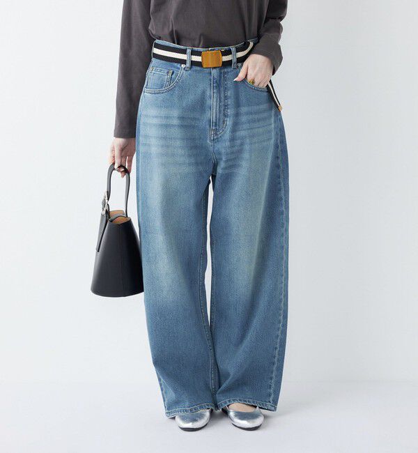 SHIPS Colors 「《予約》SHIPS Colors:〈洗濯機可能〉アマヨリ ワイド ルーズ デニム◆」|デニム|