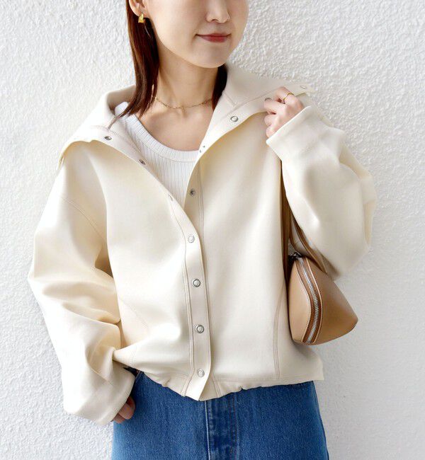 SHIPS for women「《予約》【WEB限定】〈手洗い可能〉裾 ドロスト ダンボール スナップ ボタン カーディガン」|カーディガン|