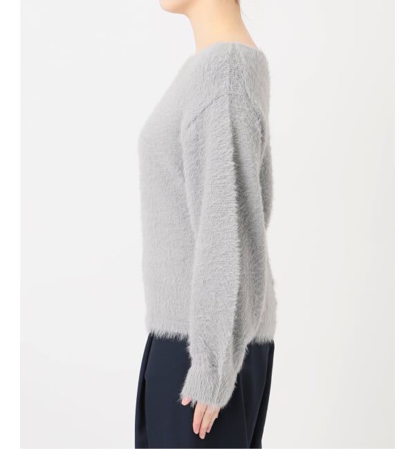  「《WEB限定予約》【洗える】ファーバックパール長袖プルオーバー」|ニット・セーター|