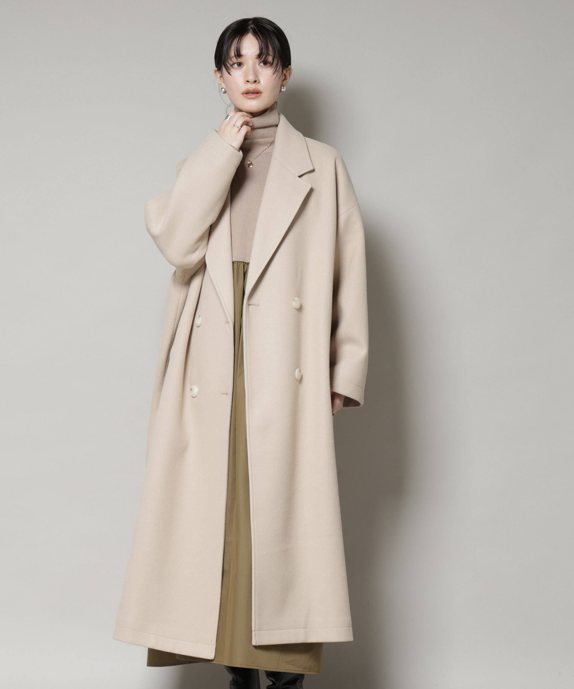 ナノユニバース　メルトンジャージーチェスターコート メルトンジャージーチェスターロングコート（nano・universe）｜ルミネ