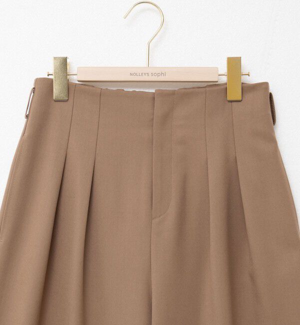 NOLLEY'S sophi「《セットアップ対応》ウォッシャブルウール混ツイルハイウエストワイドパンツ」|その他|