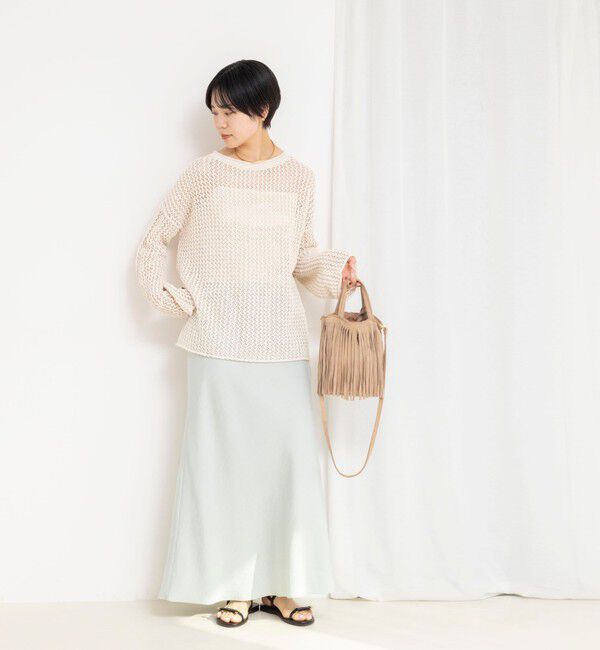 NOLLEY'S「《手洗い可能》ペーパーヤーンメッシュプルオーバー」|ニット・セーター|