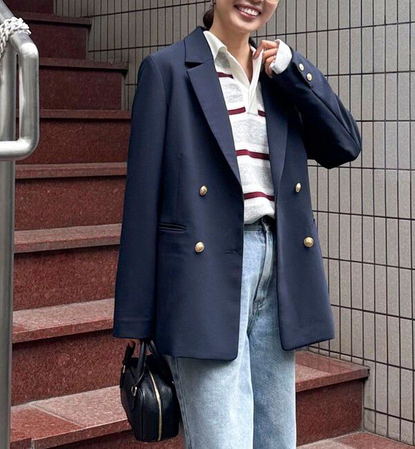 fredy emue「【3サイズ展開/オンオフ使える】ダブルブレストジャケット」|テーラードジャケット|