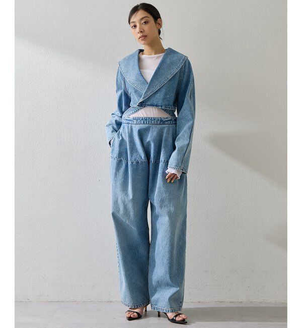  「バックリボンデニムジャケット」|デニムジャケット|