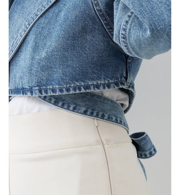  「バックリボンデニムジャケット」|デニムジャケット|
