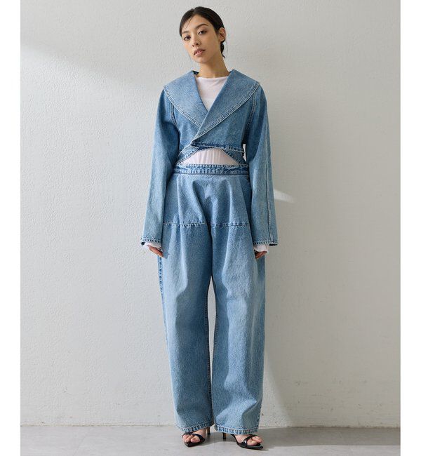  「バックリボンデニムジャケット」|デニムジャケット|