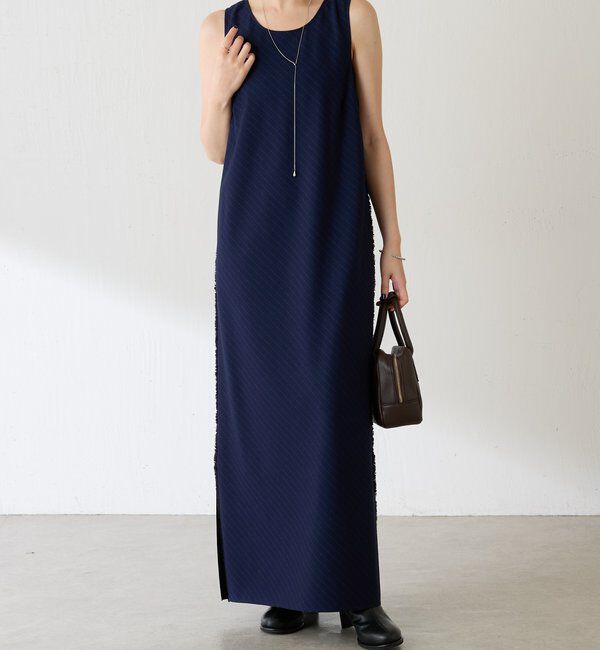  「バイアスストライプジャンパースカート」|ワンピース|