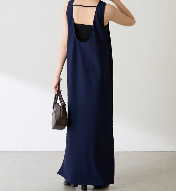  「バイアスストライプジャンパースカート」|ワンピース|