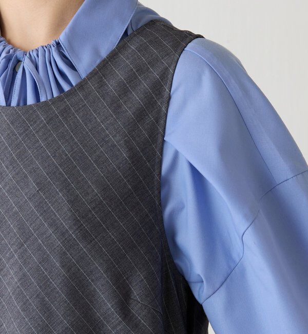  「バイアスストライプジャンパースカート」|ワンピース|