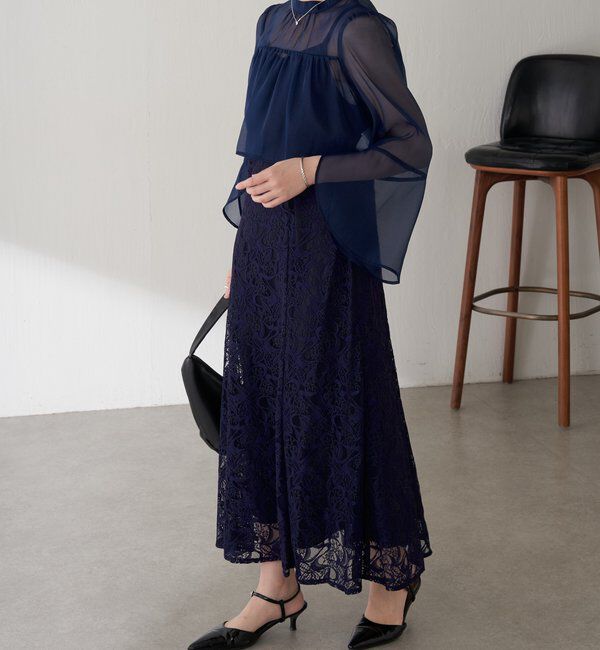  「【オケージョン】シフォンレースワンピース/セットアイテム」|ワンピース|