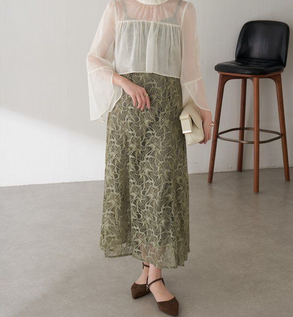  「【オケージョン】シフォンレースワンピース/セットアイテム」|ワンピース|