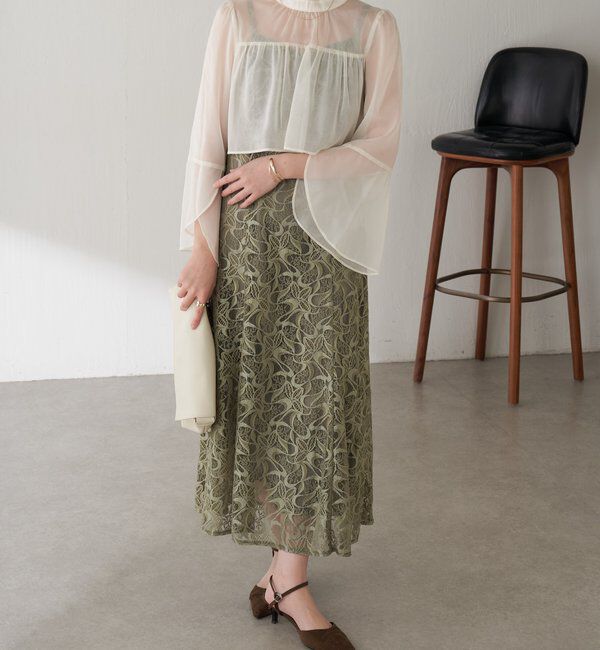  「【オケージョン】シフォンレースワンピース/セットアイテム」|ワンピース|