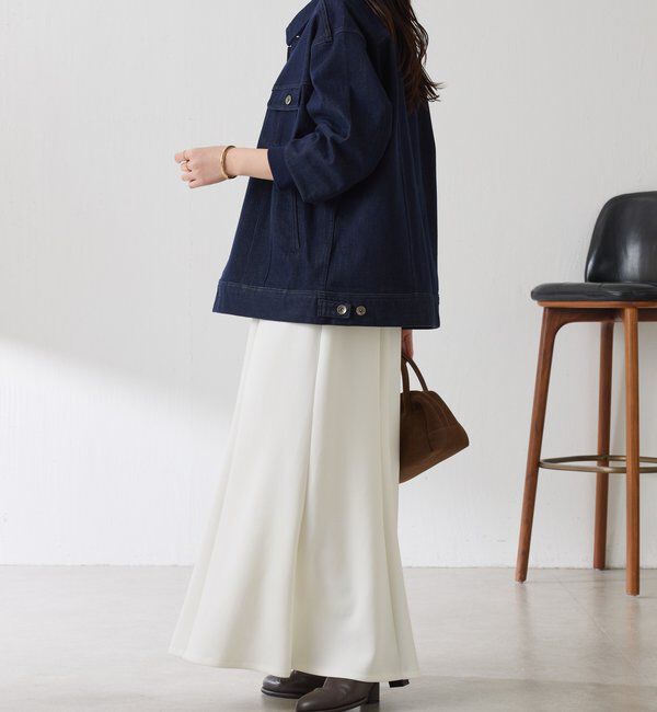  「Q.anos ストレッチリブデニムジャケット」|デニムジャケット|