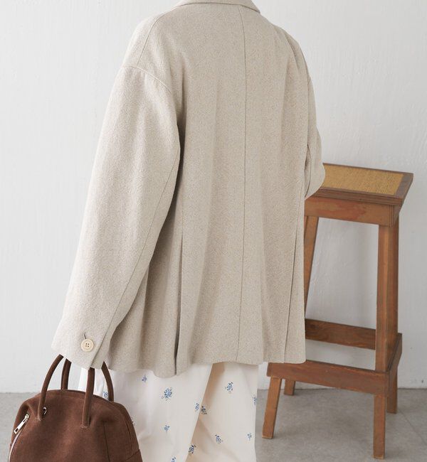  「コットンリネンオーバーダブルジャケット」|ベスト・ジレ|