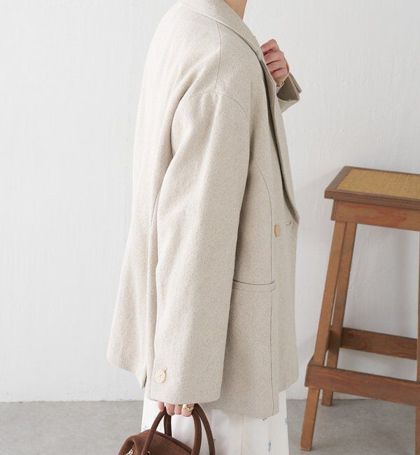  「コットンリネンオーバーダブルジャケット」|ベスト・ジレ|