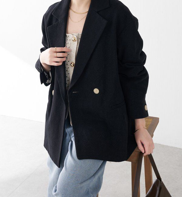  「コットンリネンオーバーダブルジャケット」|ベスト・ジレ|