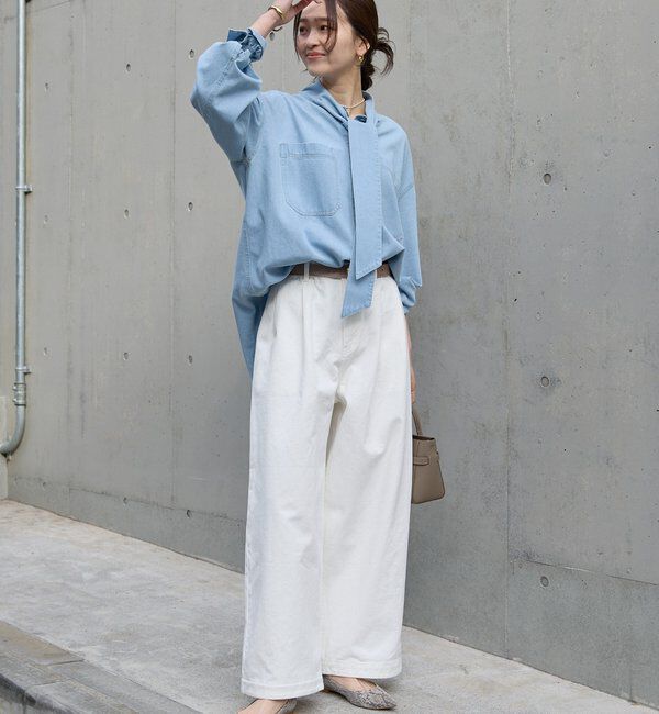  「予約【A・MONN.:.(アモン)】ホワイトデニムパンツ」|デニム|