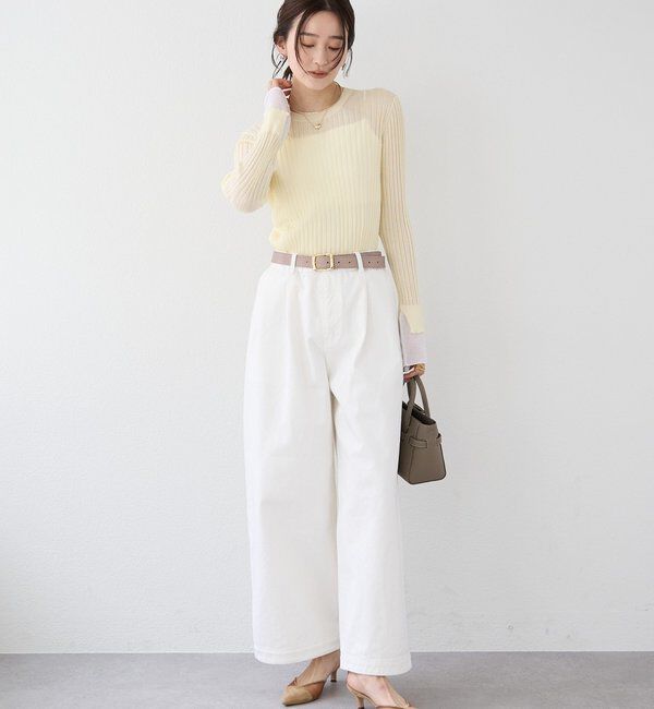  「予約【A・MONN.:.(アモン)】ホワイトデニムパンツ」|デニム|