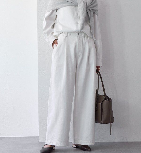  「予約【A・MONN.:.(アモン)】ホワイトデニムパンツ」|デニム|