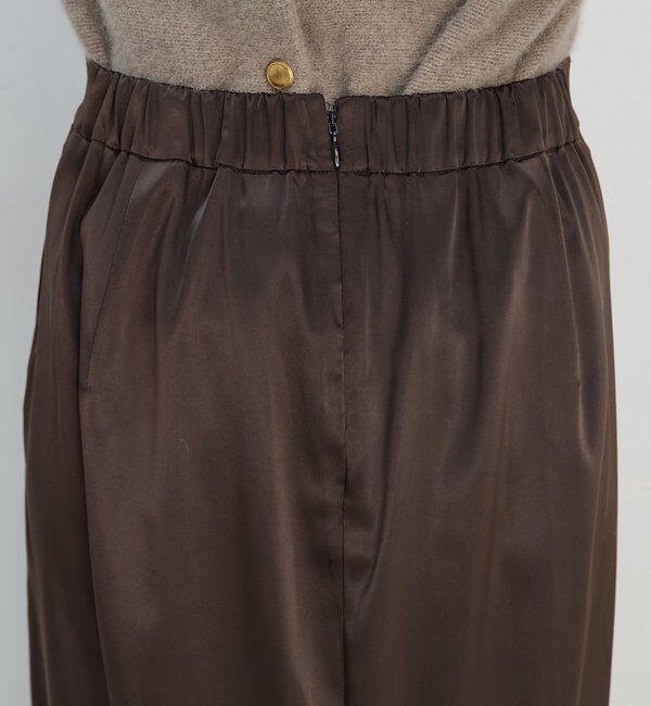  「【手洗い可能】ストレッチサテンタイトスカート」|スカート|