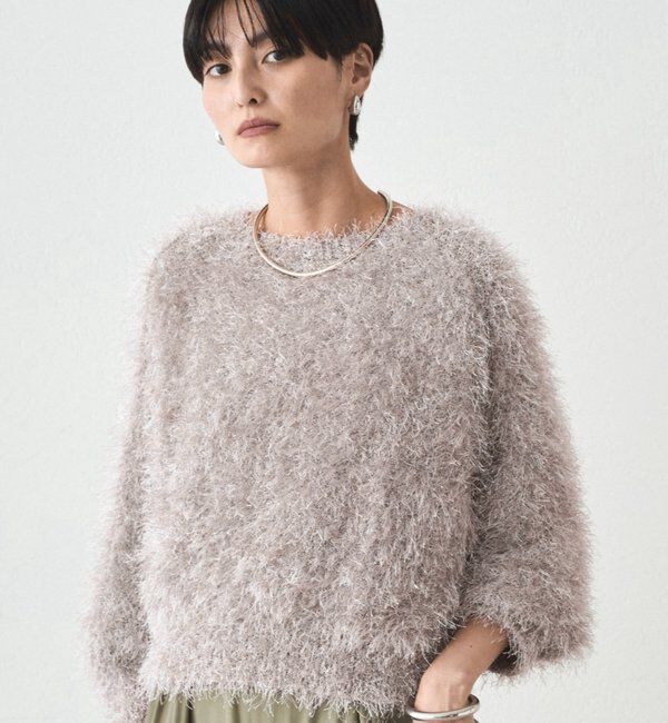  「シャギーニット」|ニット・セーター|ベージュ