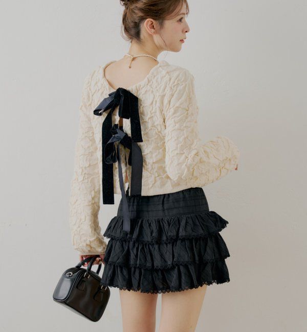  「ティアードフリルミニスカート」|スカート|