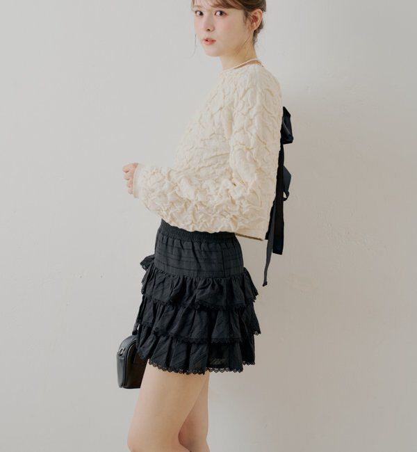  「ティアードフリルミニスカート」|スカート|